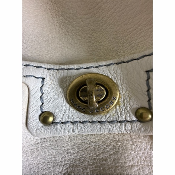 Marc Jacobs Vintage White Leather Handbag Y2k - Picture 9 of 11